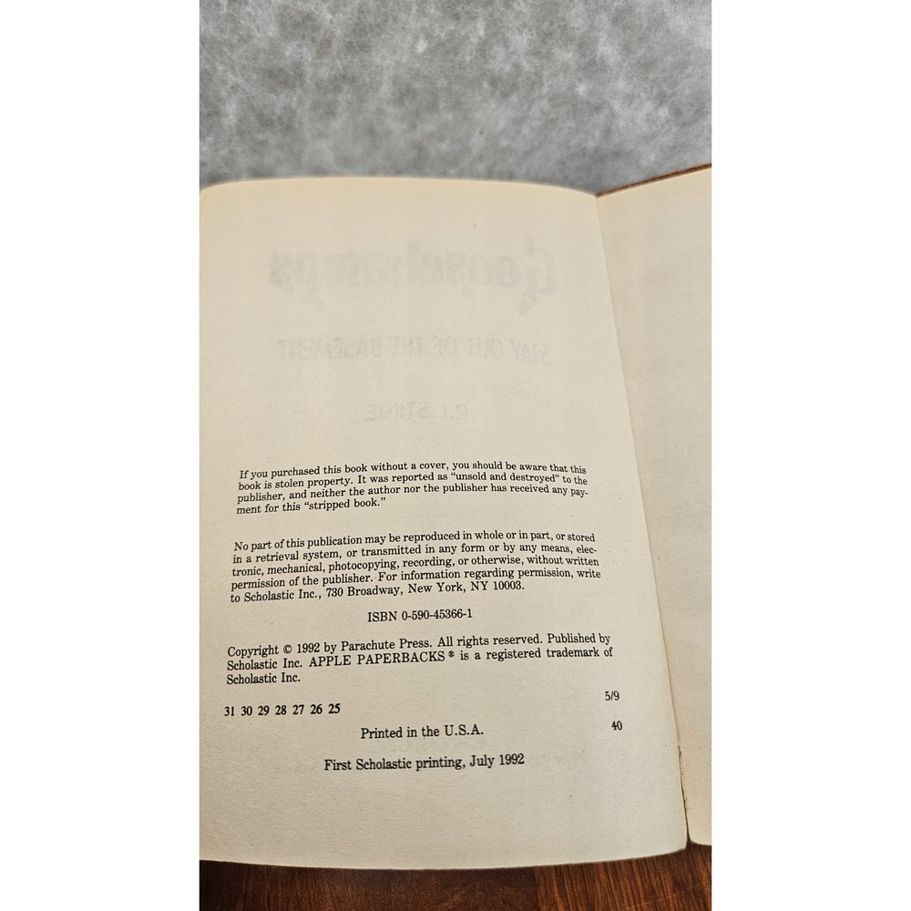 Goosebumps Stay Out of the Basement R.L. Stine Childrens Chapter Book - Picture 9 of 9
